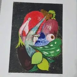 Composição Flamingo e Olho